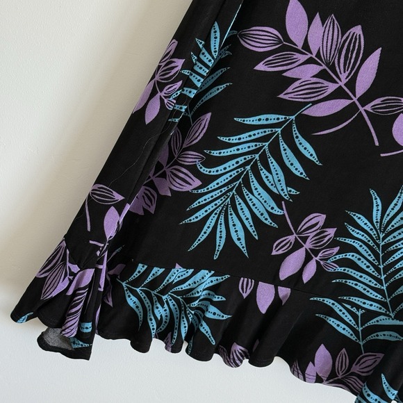 VTG Skirt Women XL Artsy Bold Asymmetrical Hem Y2K 90s Dance Fun - Picture 2 of 5